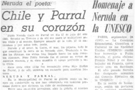 Homenaje a Neruda en la UNESCO.