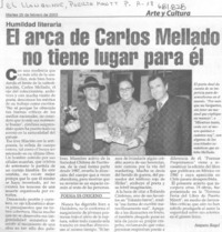 El arca de Carlos Mellado no tiene lugar para él