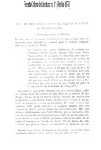 El munos novelesco de Pedro Páramo