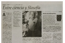 Entre ciencia y filosofía: [entrevista]