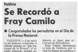 Se recordó a Fray Camilo.