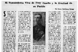 El pensamiento vivo de Fray Camilo y la gratitud de su pueblo