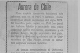 Aurora de Chile.