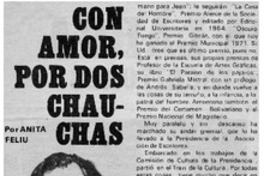 Con amor, por dos chauchas : [entrevista]