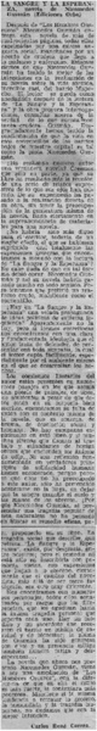 La sangre y la esperanza