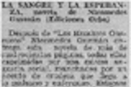 La sangre y la esperanza