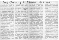Fray Camilo y la libertad de prensa