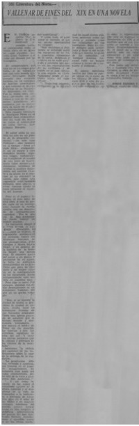 Vallenar de fines del XIX en una novela