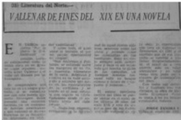 Vallenar de fines del XIX en una novela