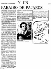 Edmundo Herrera y un paraíso de pájaros.