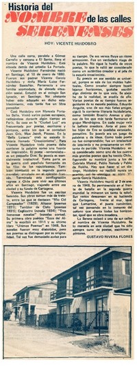 Historia del nombre de las calles serenenses