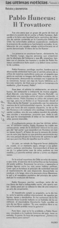 Pablo Huneeus: Il trovattore