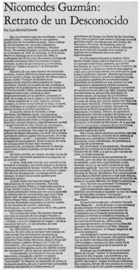 Nicomedes Guzmán: retrato de un desconocido