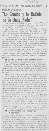 Lo comido y lo bailado no lo quita nadie.