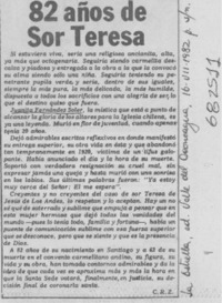 82 años de Sor Teresita