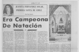 Era campeona de natación" (X)