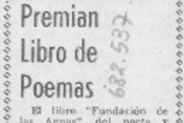 Premian libro de poemas.