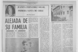 Alejada de su familia