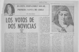Los votos de dos novicias