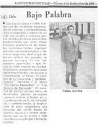 Bajo palabra.