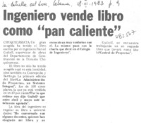 Ingeniero vende libro como "pan caliente".