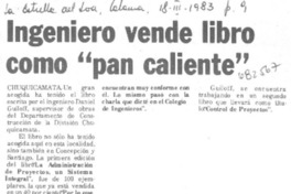 Ingeniero vende libro como "pan caliente".
