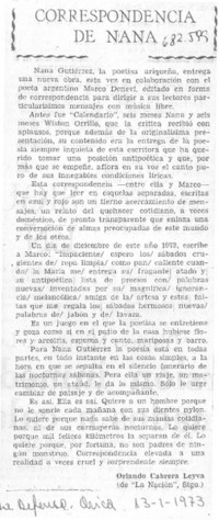 Correspondencia de Nana