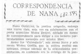 Correspondencia de Nana