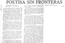 Poetisa sin fronteras.
