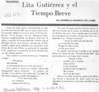 Lita Gutiérrez y el tiempo breve