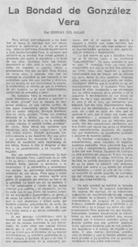 La bondad de González Vera