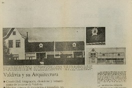 Valdivia y su arquitectura.
