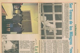 Sor Teresa de los milagros "revoluciona" Los Andes