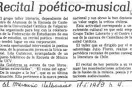 Recital poético-musical.