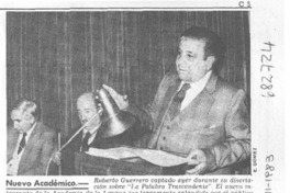 Nuevo miembro de la Academia de la Lengua.