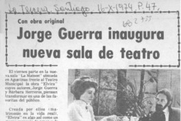 Jorge Guerra inaugura nueva sala de teatro.