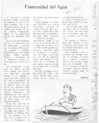 Fraternidad del agua