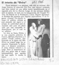 El intento de "Elvira".