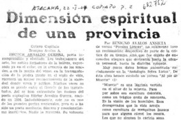 Dimensión espiritual de una provincia