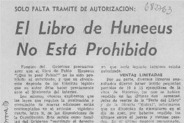 El Libro de Huneeus no está prohibido.