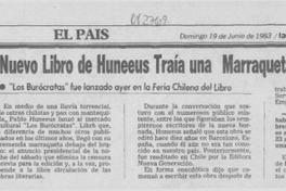 Nuevo libro de Huneeus traía una marraqueta bajo el brazo.