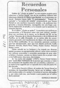 Recuerdos personales