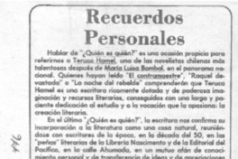 Recuerdos personales