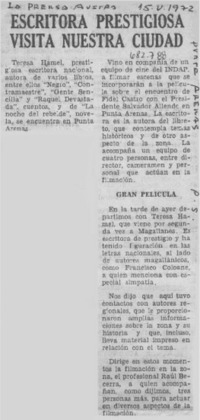 Escritora prestigiosa visita nuestra ciudad.