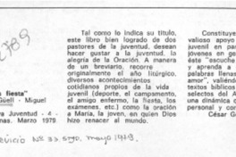 "La Oración es fiesta".