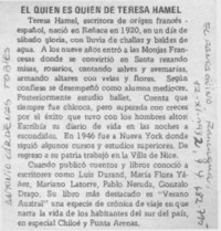 El quién es quién de Teresa Hamel