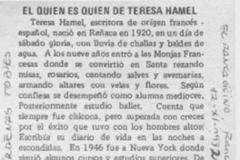 El quién es quién de Teresa Hamel