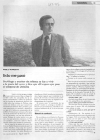 Esto me pasó : [Entrevista]