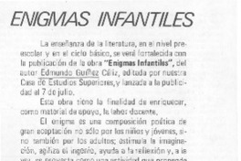 Enigmas infantiles.
