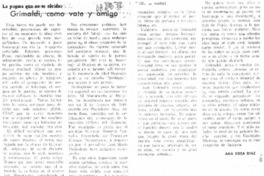 Grimaldi, como vate y amigo